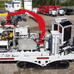 A picture of The WS6000, the track-mounted drill rig capable of drilling 7-inch nominal diameter holes